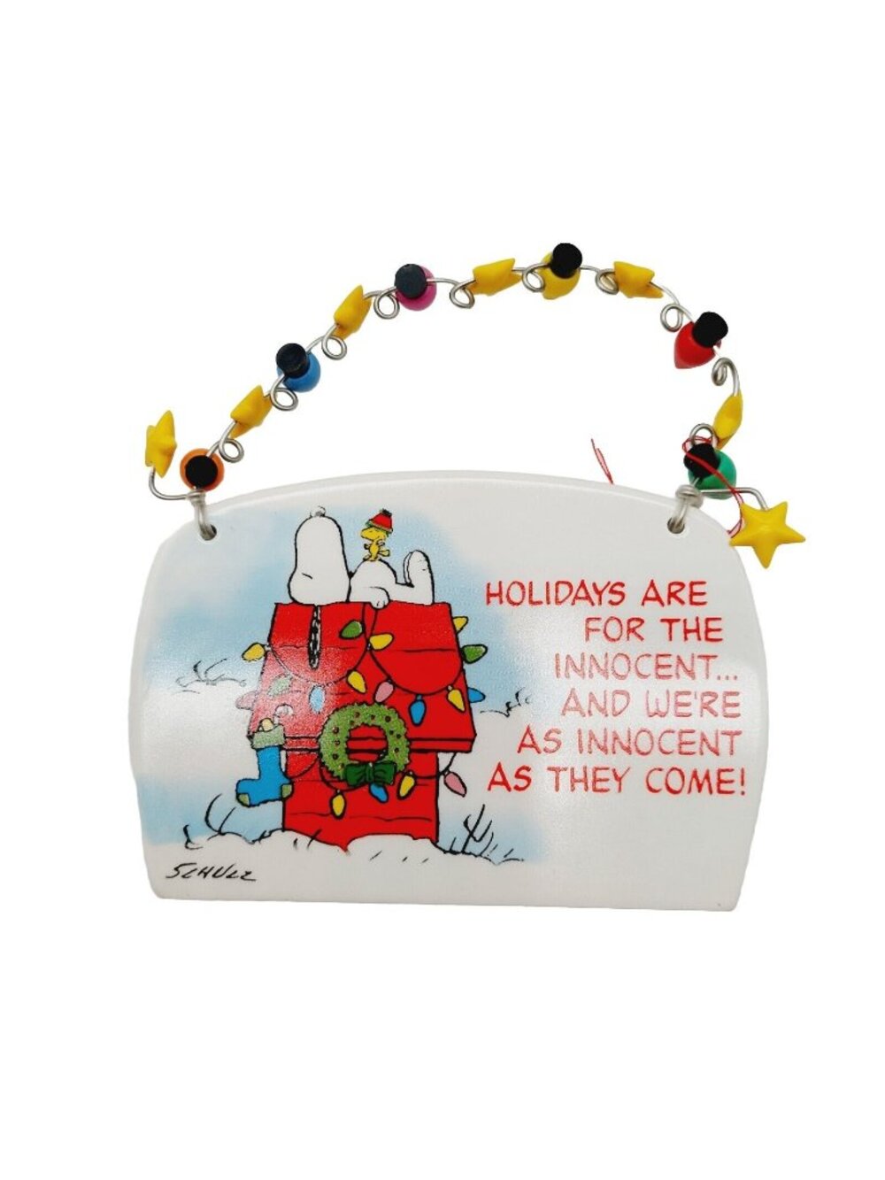 Dept 56 Snoopy On His Dog House With Woodstock Christmas Ornament